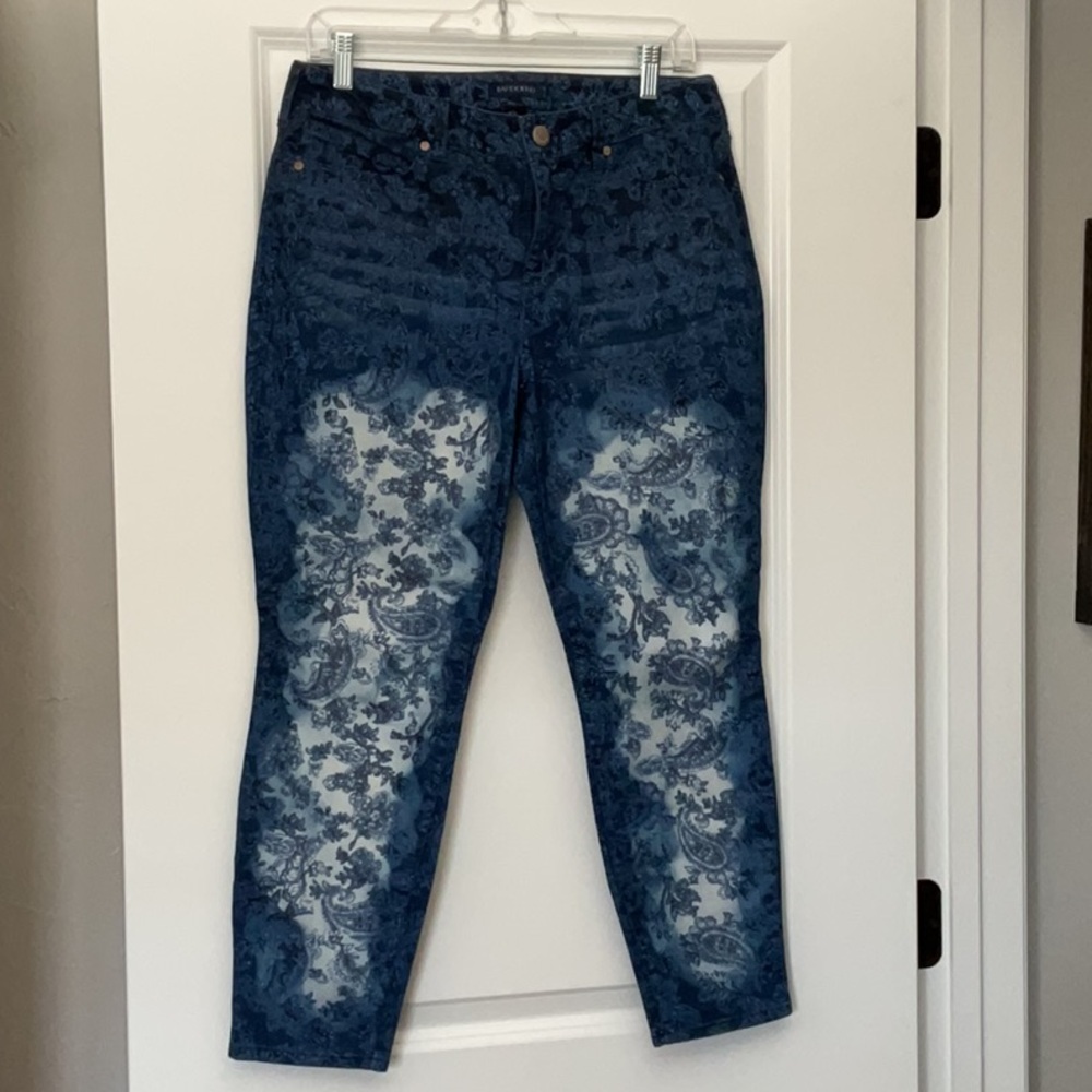 NWOT Bandolino Brand Women's Blue Lace Jeans